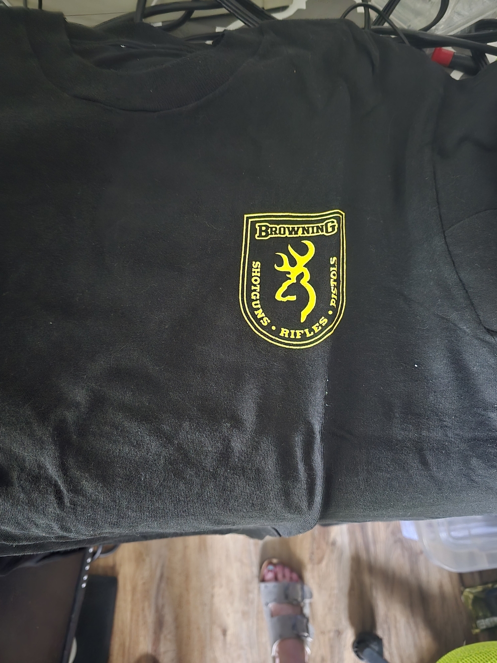 Browning Black Short-Sleeve Tee with Yellow Shield Logo